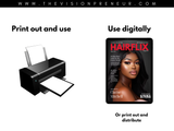 Hair Salon Magazine Cover Template: Editable Canva Flyer (Digital Download)