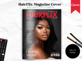 Hair Salon Magazine Cover Template: Editable Canva Flyer (Digital Download)