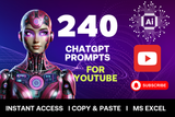 240 ChatGPT Prompts for YouTube Creators | Video Ideas, SEO Content Strategies, Channel Growth Tips | Vlogger, Influencer, Educator-Friendly