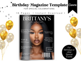 Editable Birthday Magazine Template: Personalized Party Keepsake (Canva Template)