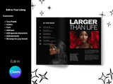 Editable Birthday Magazine Template: Personalized Party Keepsake (Canva Template)
