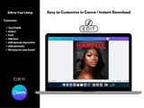 Hair Salon Magazine Cover Template: Editable Canva Flyer (Digital Download)
