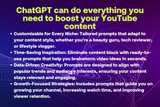 240 ChatGPT Prompts for YouTube Creators | Video Ideas, SEO Content Strategies, Channel Growth Tips | Vlogger, Influencer, Educator-Friendly