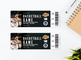 Editable Basketball Ticket Template: Printable Surprise Gift (Digital Download)