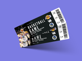 Editable Basketball Ticket Template: Printable Surprise Gift (Digital Download)