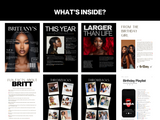 Editable Birthday Magazine Template: Personalized Party Keepsake (Canva Template)