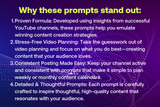 240 ChatGPT Prompts for YouTube Creators | Video Ideas, SEO Content Strategies, Channel Growth Tips | Vlogger, Influencer, Educator-Friendly