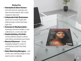 Hair Salon Magazine Cover Template: Editable Canva Flyer (Digital Download)