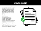 Small Business Legal Form Bundle | Bill of Sale, Cease and Desist, Operating Agreement & Contract Templates