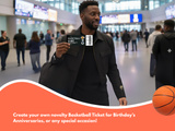 Editable Basketball Ticket Template: Printable Surprise Gift (Digital Download)