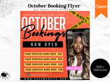 October Booking Flyer Template: Editable Salon Marketing (Canva)