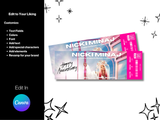 Editable Concert Ticket Template: Printable Surprise Gift (Canva DIY)(Digital Download
