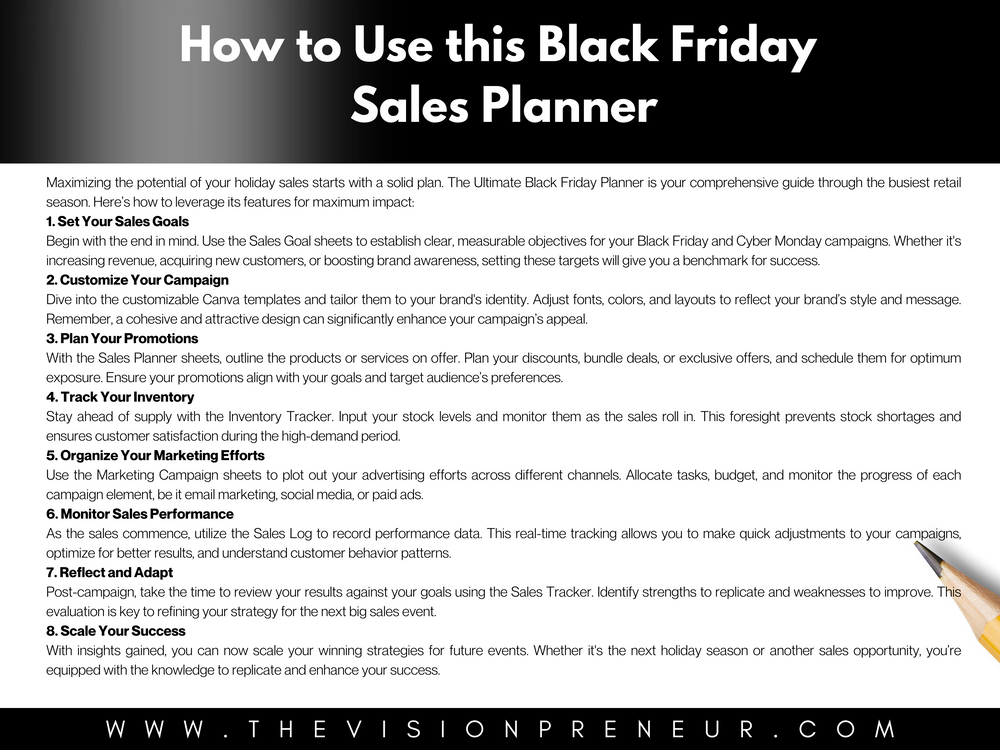 Black Friday Planner: Your Secret Weapon to Slay the Biggest Sales Day of the Year