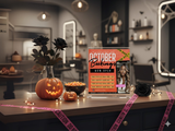 October Booking Flyer Template: Editable Salon Marketing (Canva)