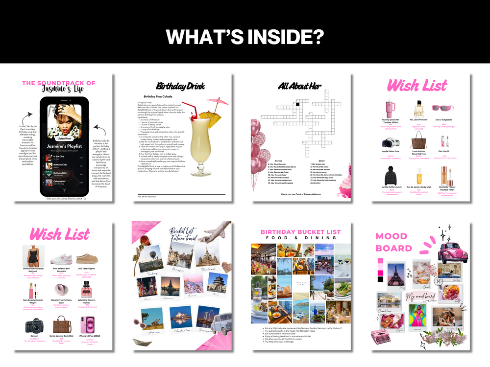 Editable Birthday Magazine Template: Fun Party Keepsake (Canva Template)