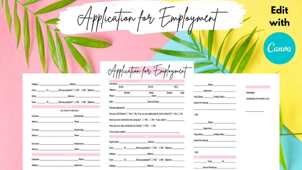 Application for Employment Template - The Ultimate Recruitment Tool