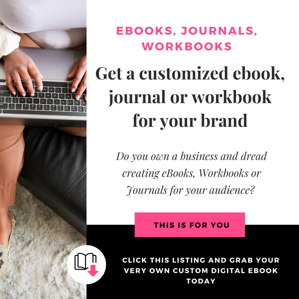 Customized ebook, journal, workbook service